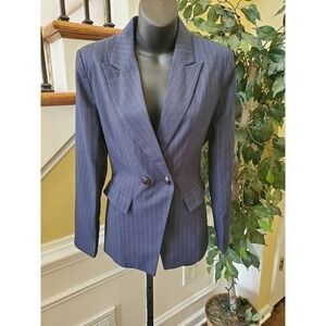 Yunclos NWT Blue Pinstriped Blazer Jacket Size M
